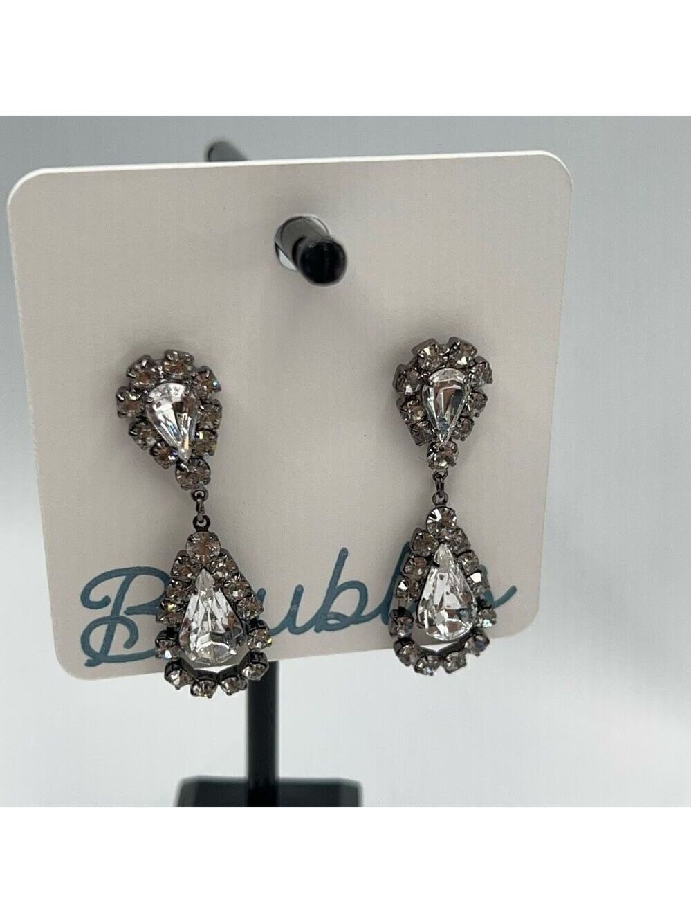 Baubles Silver Austrian Crystals Dangle Earrings